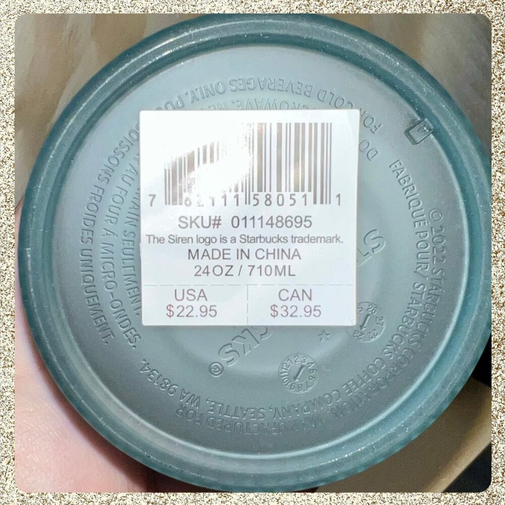✨ NWT 2024 Starbucks Aqua Frosted Scales Venti Cold Cup Tumbler - Picture 4 of 4